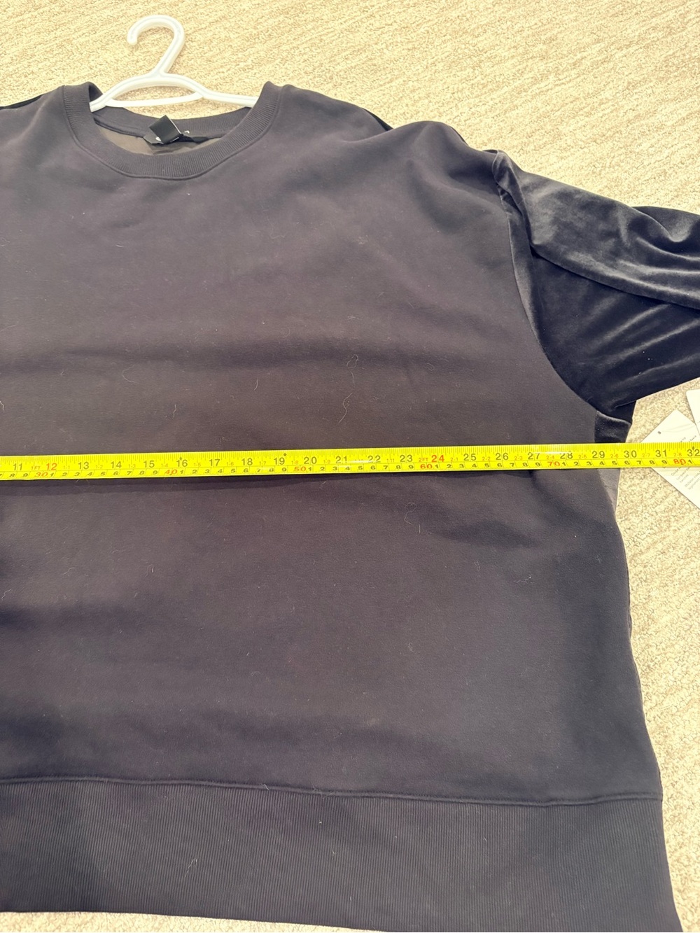 Athleta Retroplush Velvet Crewneck Sweatshirt Black 3X NWT - Picture 9 of 10